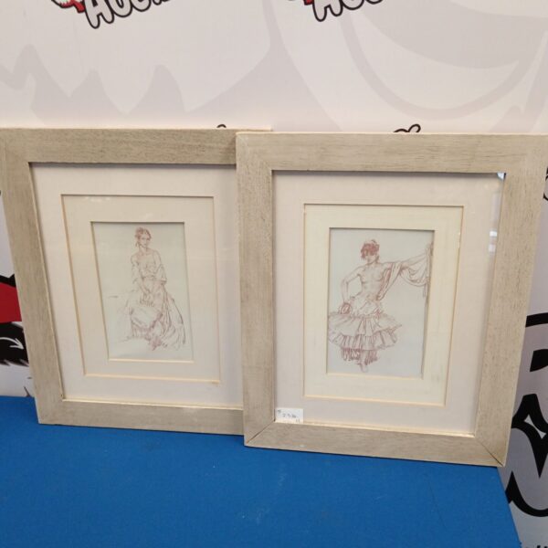 Antique William Russell prints of classical ladies in flowing gowns.