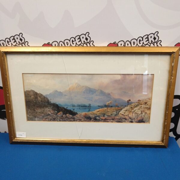 19th-century watercolour painting of a mountain scene by Aaron Edwin Penly.