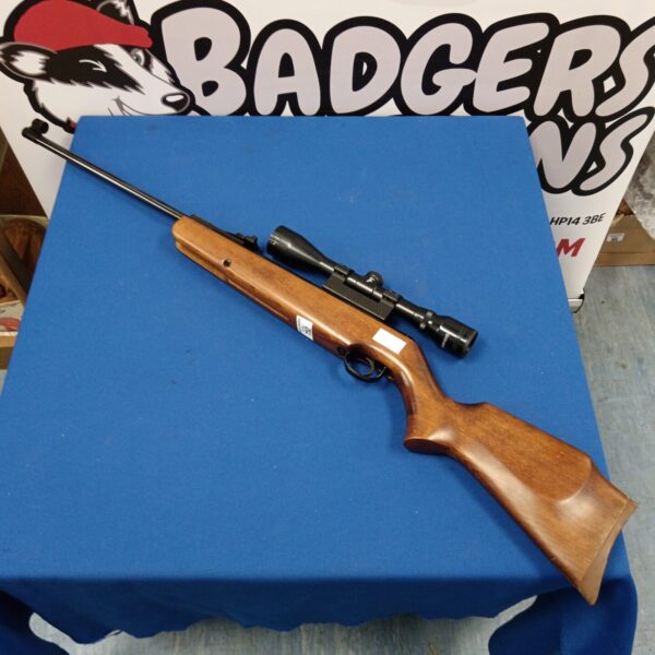 Webley & Scott Xocet .22 air rifle with scope, vintage airgun.
