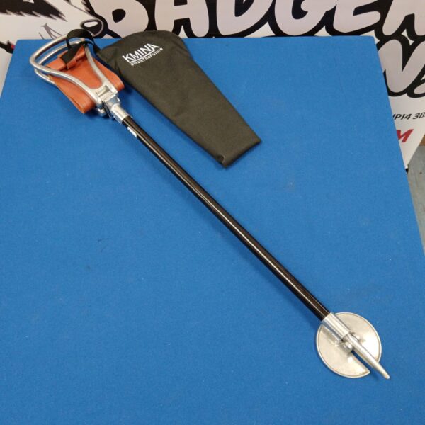 Vintage gamebird shooting stick with folding seat for hunting.