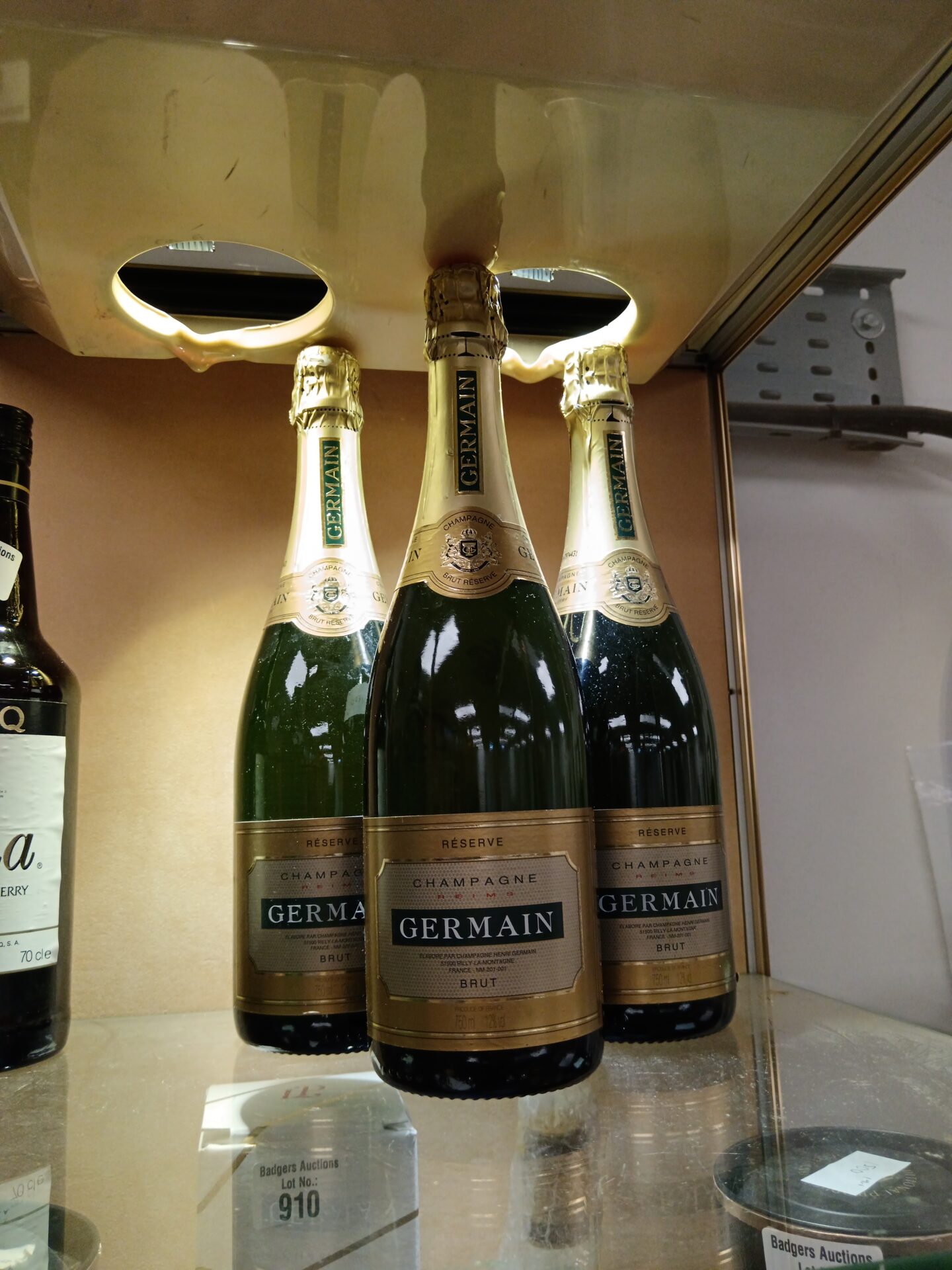 907 Three bottles of Germaine champagne brut