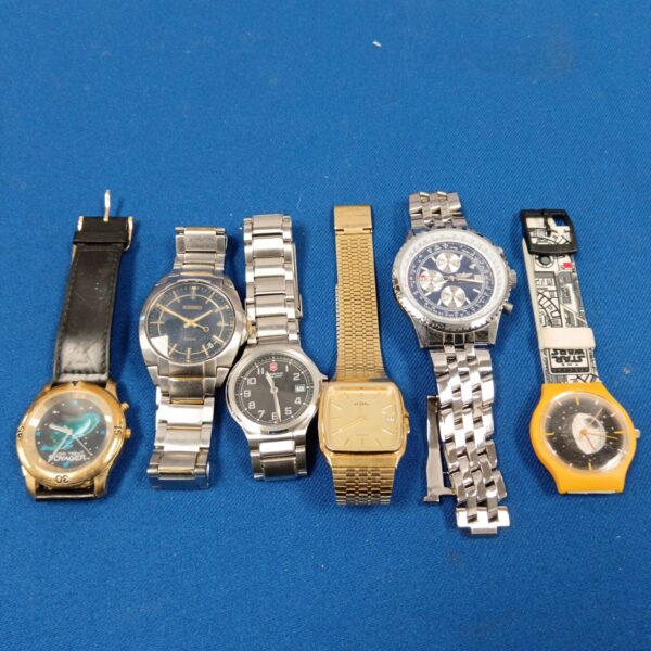 Lot of six gents watches including Seiko and Rotary.