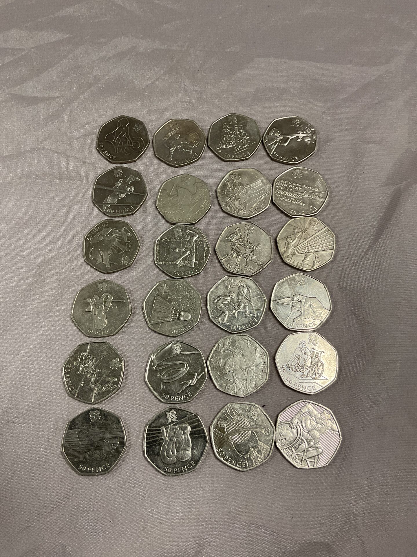 820 24 2011 Tokyo Olympics 50p Coins