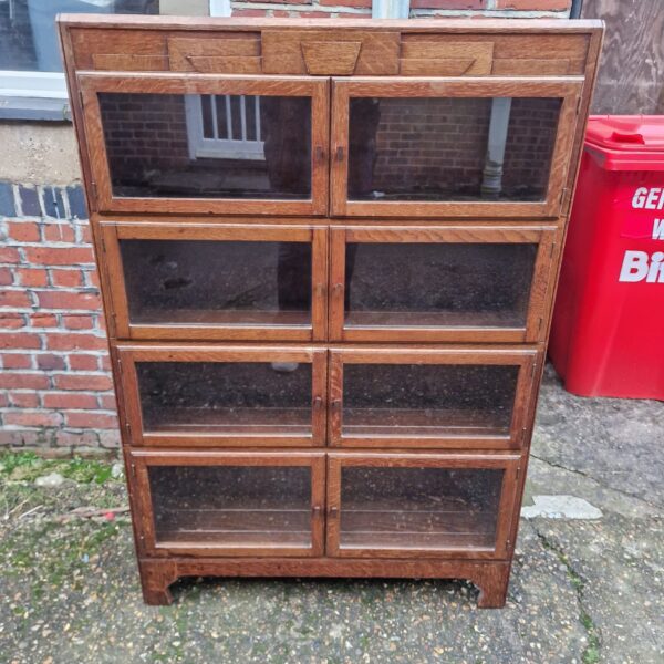 Vintage Art Deco bookcase with glass fronted doors.