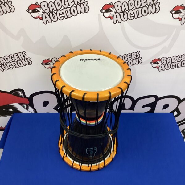 Meinl fibreglass talking drum, professional African percussion instrument.