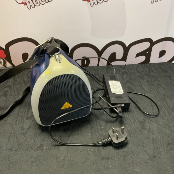 Front view of the used Behringer EPA40 handheld PA system.