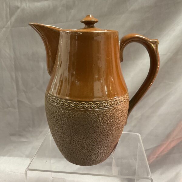 Vintage Bingley Ware stoneware jug with brown glaze.