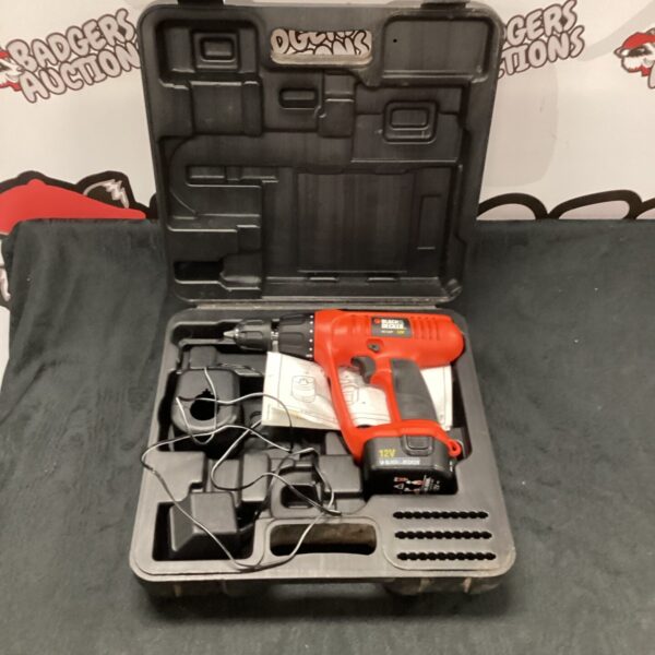 Black & Decker cordless drill in its original case.