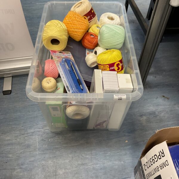Colourful crafting yarn lot for knitting and crochet projects.