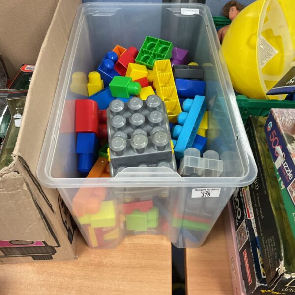 Colourful lot of Mega Bloks building blocks for kids.