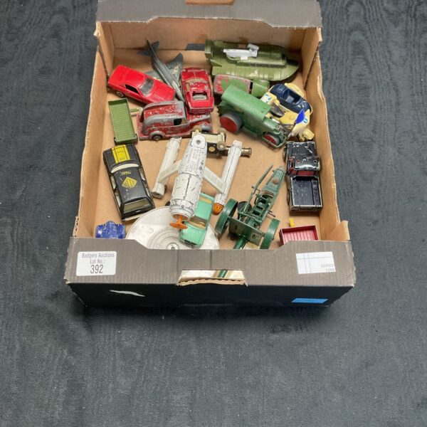 Vintage diecast model collection including Dinky, Corgi and Matchbox toys.