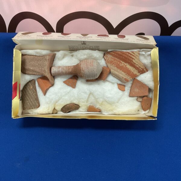 Collection of ancient Roman and Nabatean pottery fragments.