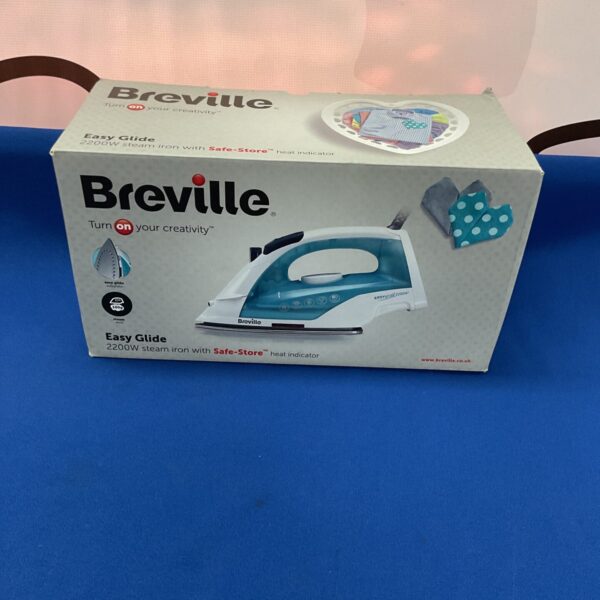 Breville 2200w steam iron with safe store heat indicator displayed.