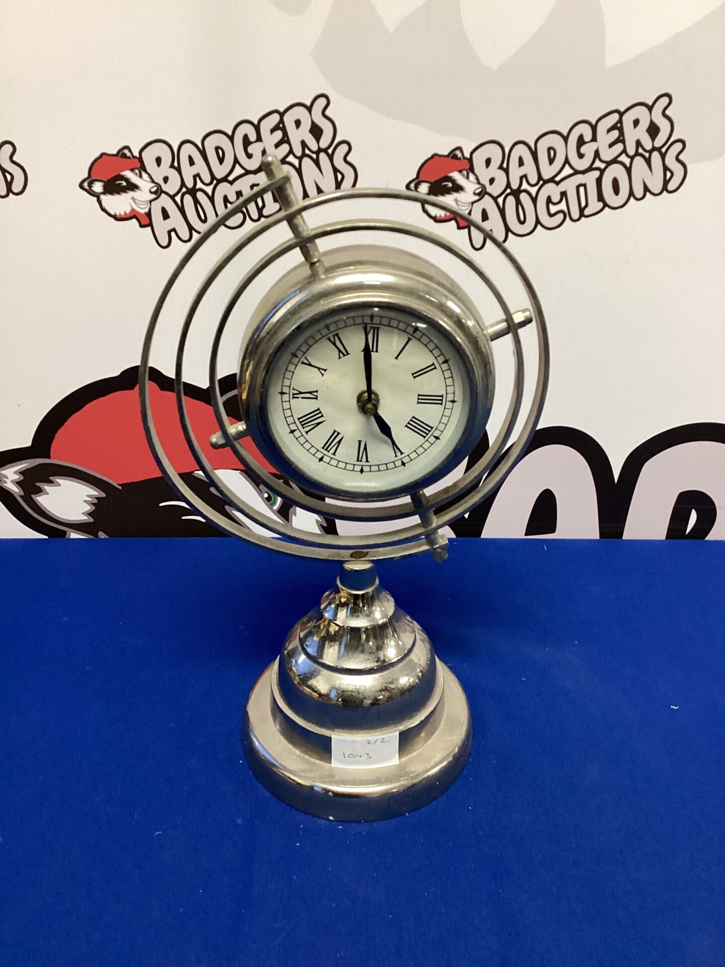 237 Chrome swivel clock