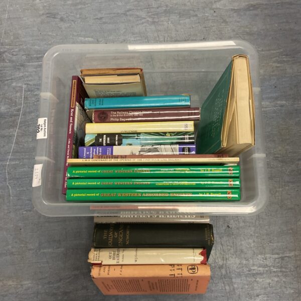 Vintage collection of British railway books for collectors.
