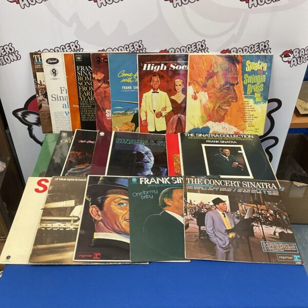 Vintage Frank Sinatra vinyl records lot for collectors.