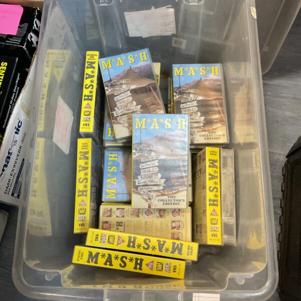 Lot of vintage MASH VHS tapes for collectors.