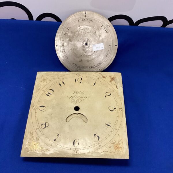 Antique Aylesbury clock face by C Prada, High Wycombe.