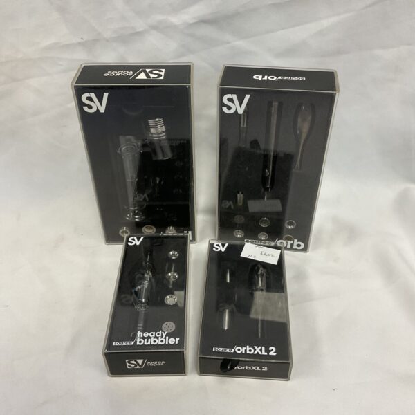 Four Source vapes, portable herbal vaporisers in a lot.