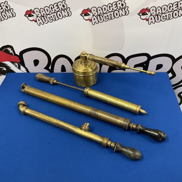 Vintage brass rose sprayers, antique garden tools for sale.