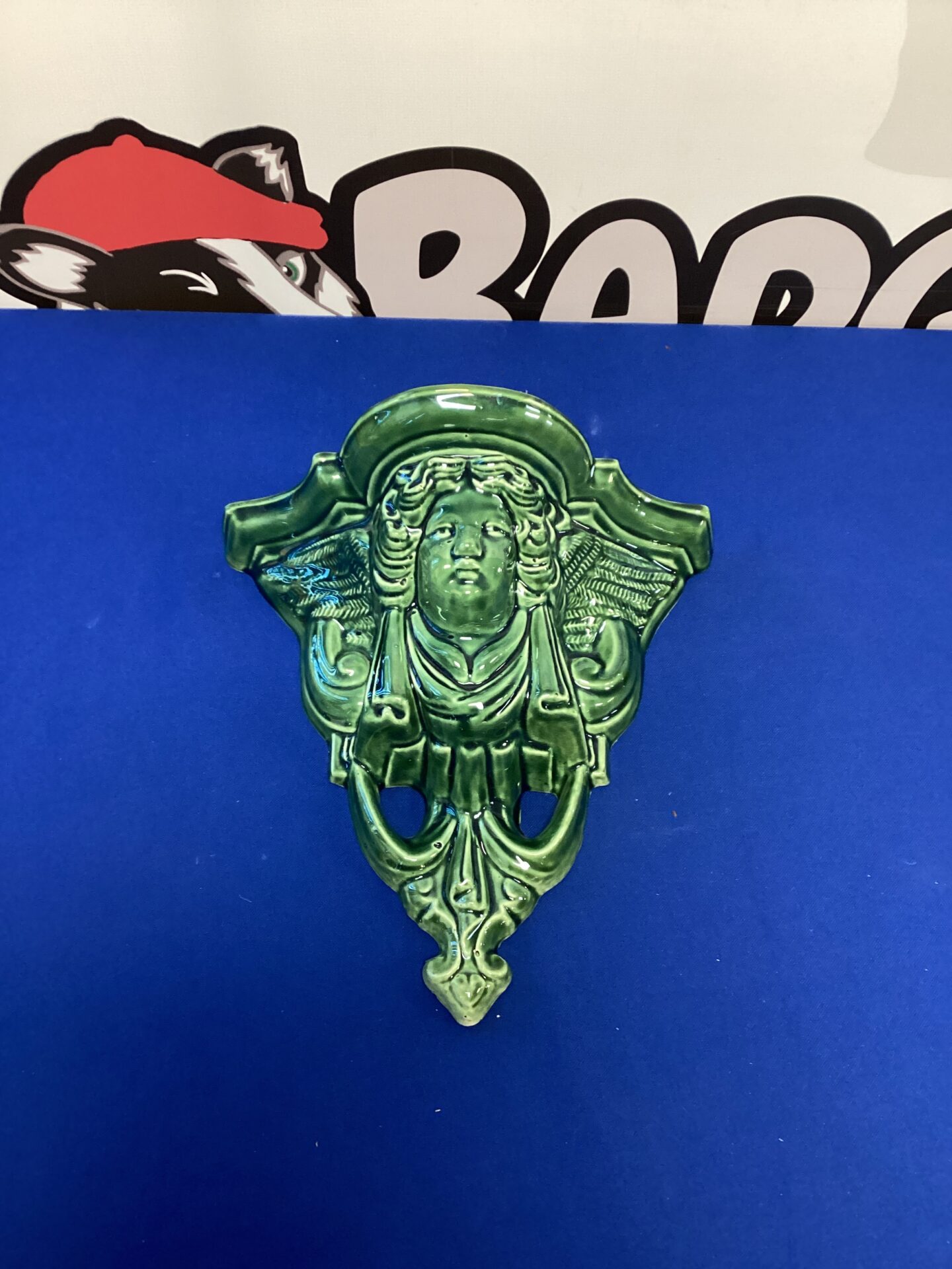 299 Glazed Pottery wall hanging vase