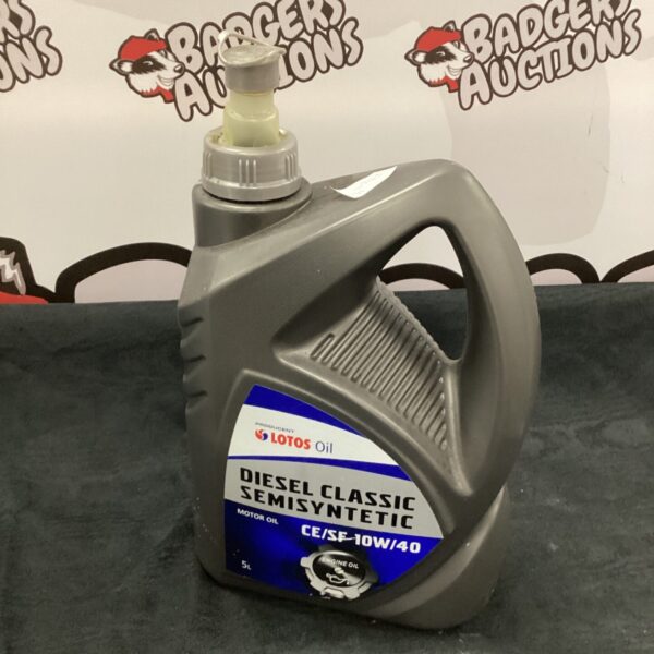 Half bottle of Lotos Classic 10W40 diesel engine oil for sale.