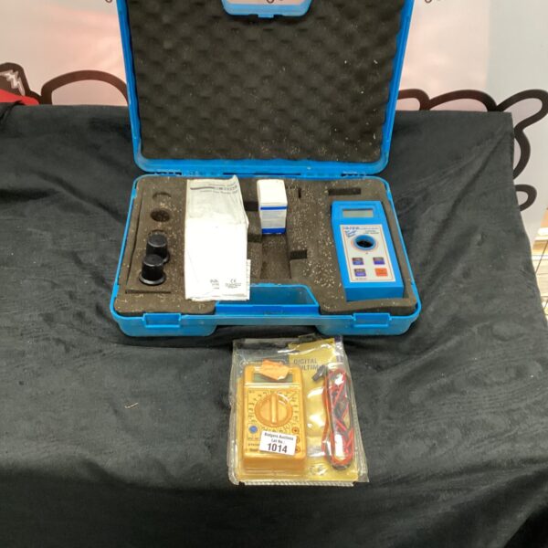 Hanna water copper test kit with digital multimeter inside case.