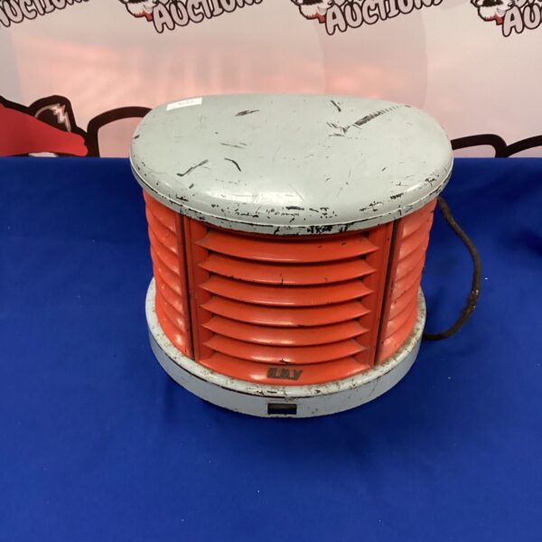 Vintage HMV electric heater with enamel casing for restoration.