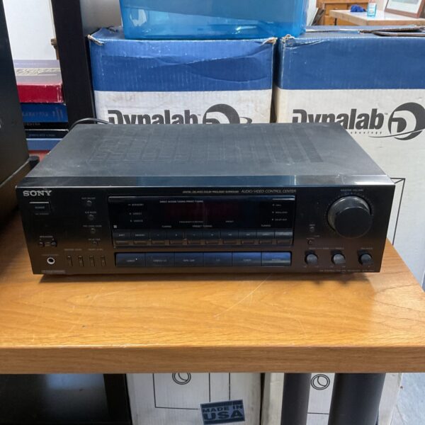 Vintage Sony str-d611 stereo receiver in a home setting.