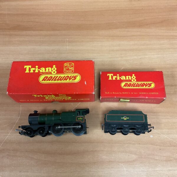 Vintage green Triang Railways OO gauge locomotive.