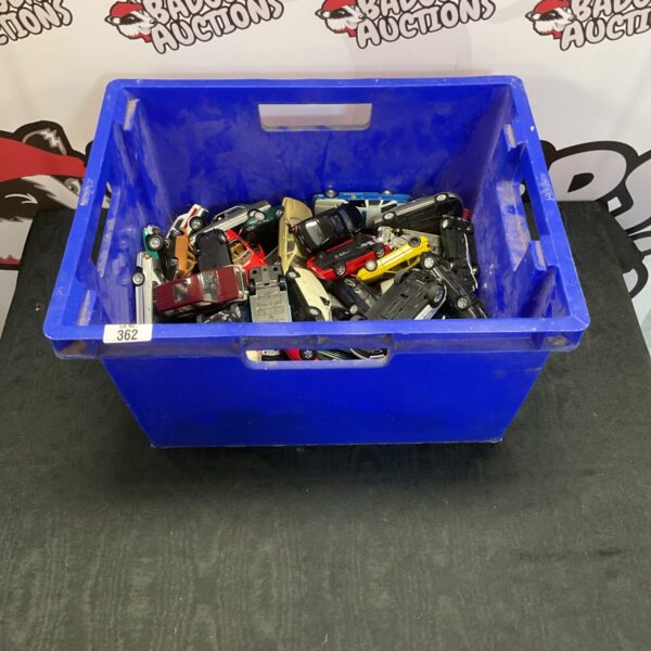 Lot of diecast model cars including Majorette, Corgi and Burago.