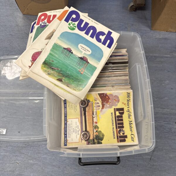 Lot of vintage Punch magazines, British humour and collectables.