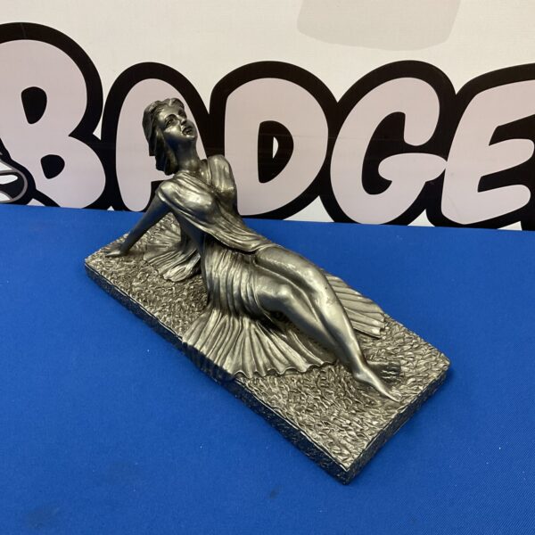 Elegant resin Art Deco lady sculpture for vintage home decor.