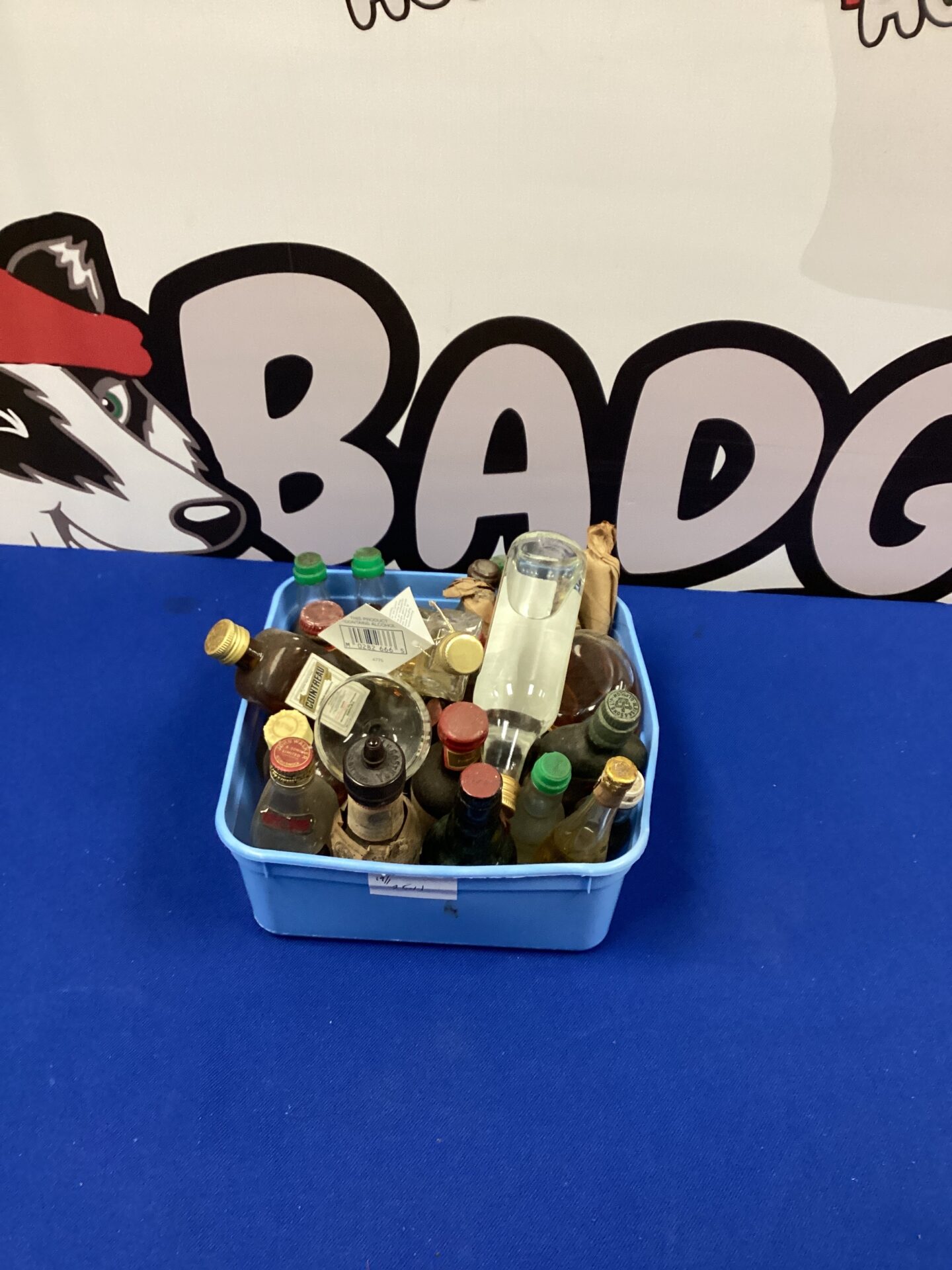 268 Box of mixed miniature spirits