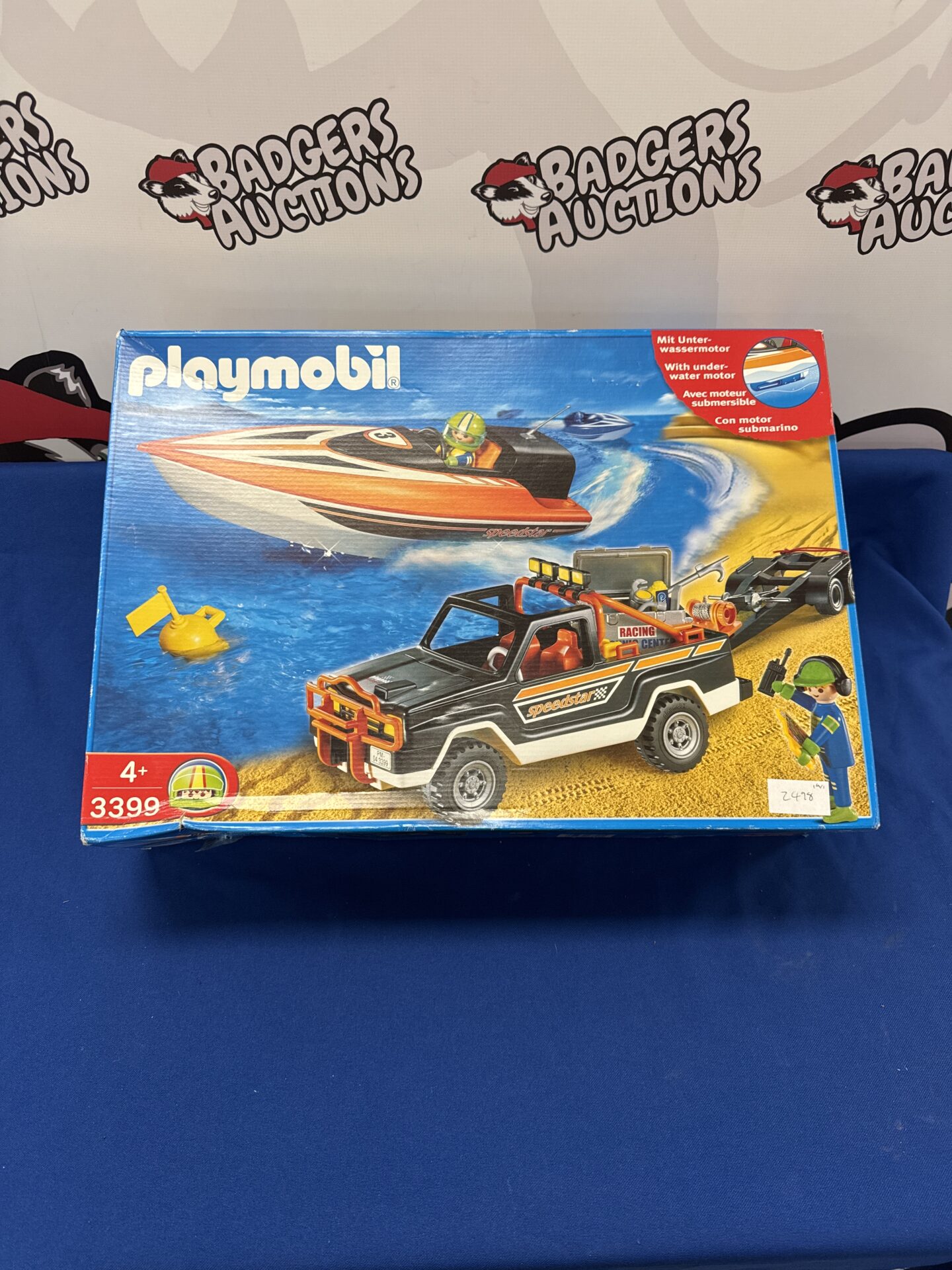 335 Playmobil speedstar jeep & speedboat set 3399 – appears new & sealed