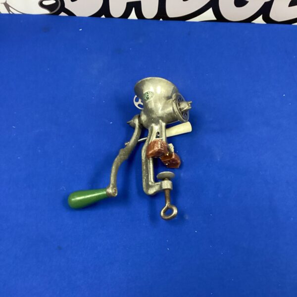 Vintage Spong mincing machine, antique kitchen tool.