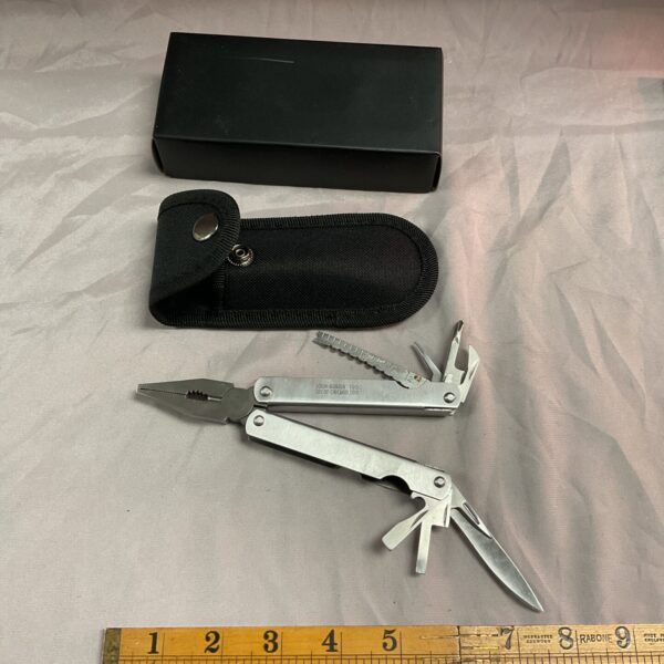 New John Benzen multitool with case, Chicago made folding tool.