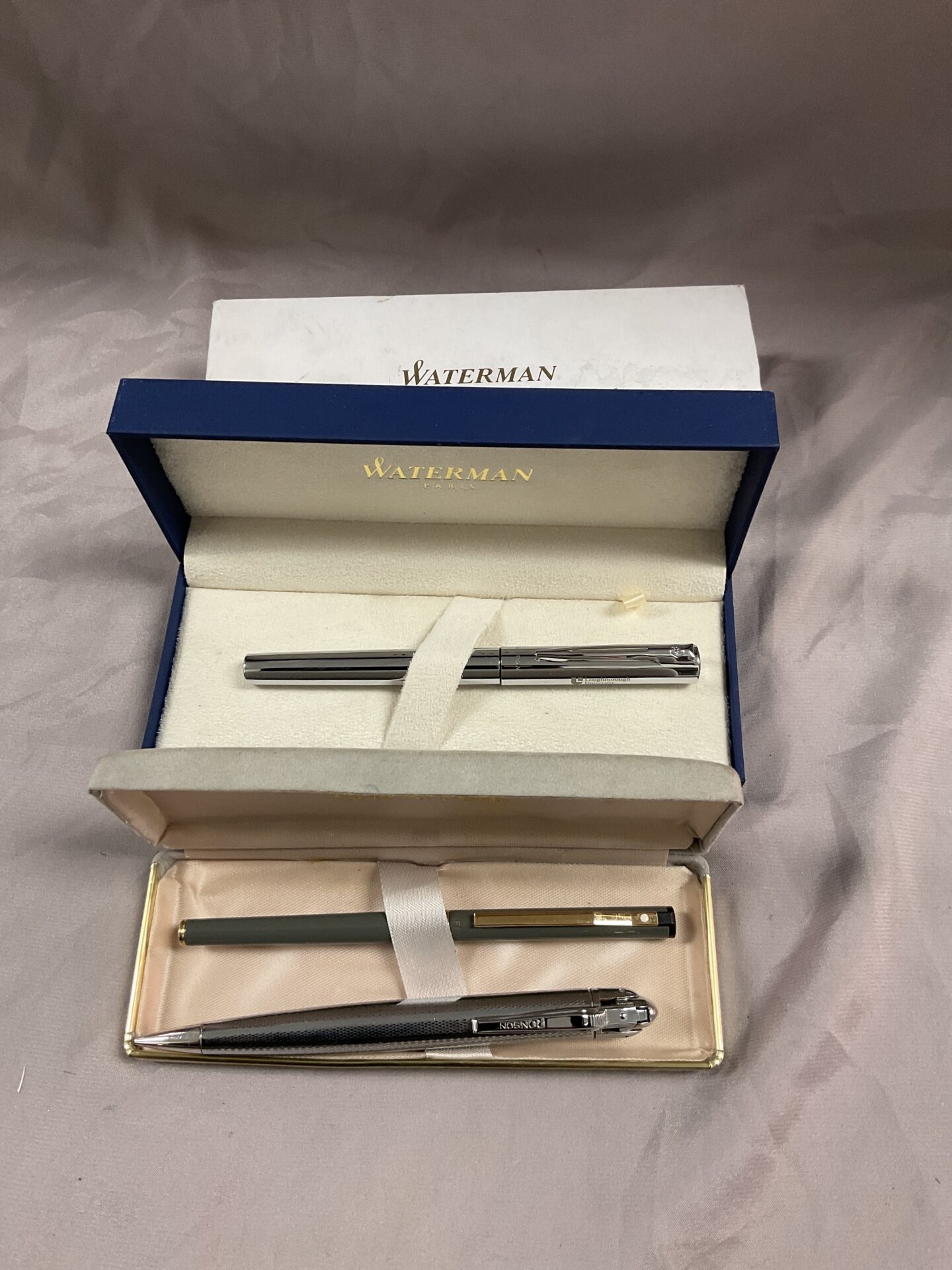 804 Waterman pen sheaffer pen and Ronson petrol lighter pen