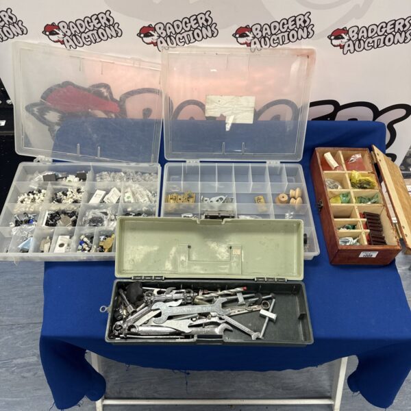 Assorted tools and spanners in plastic trays, mixed lot.