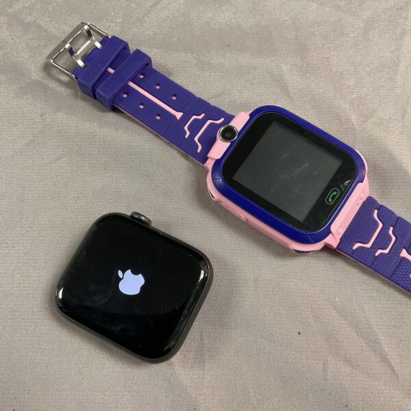 Pink Apple Watch Series 6 smartwatch with a vibrant strap.