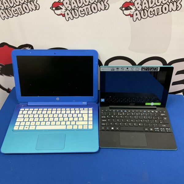 Used HP Stream and Acer Aspire laptops in a lot.