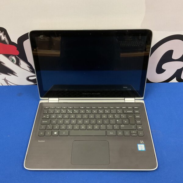 Used HP Pavilion laptop with Intel Core i5 processor, side view.