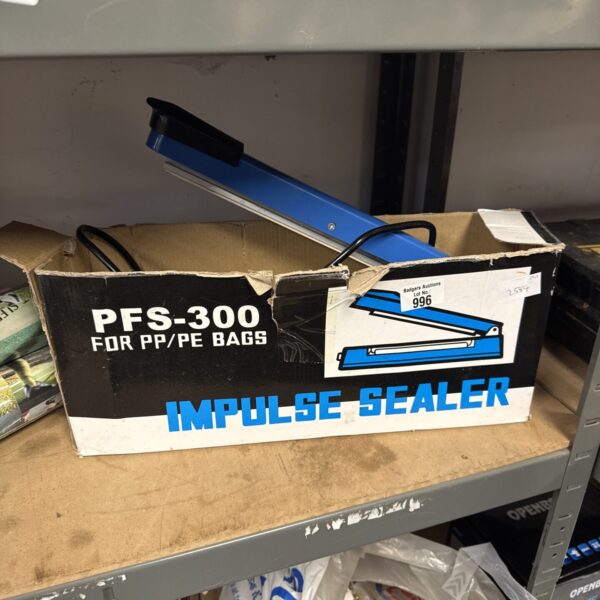 PFS-300 impulse sealer for sealing plastic bags.