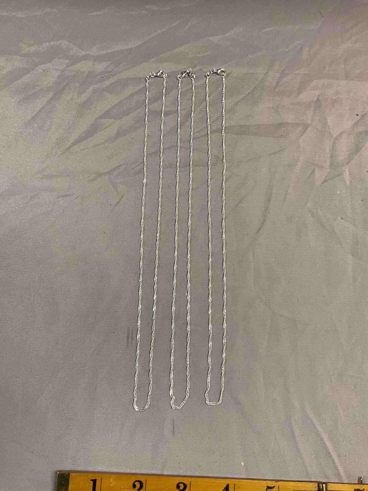 822 Three 925 silver 20” necklaces