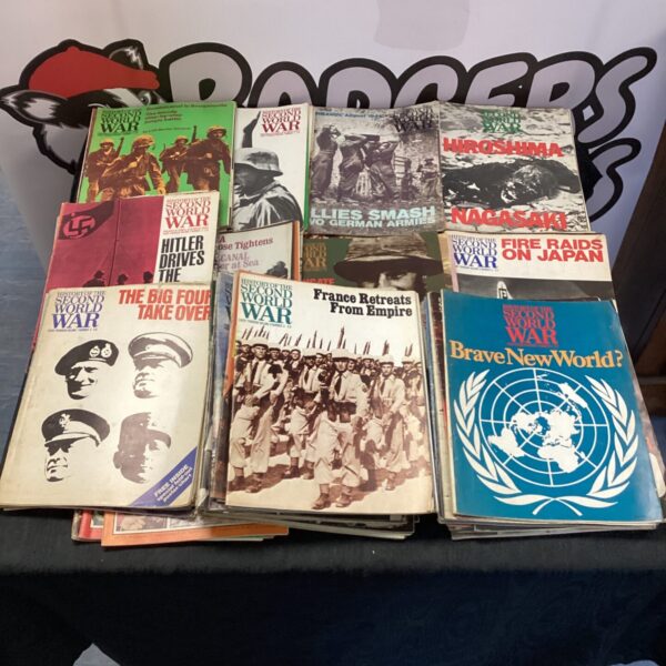 Vintage Second World War magazines in a collectible lot.