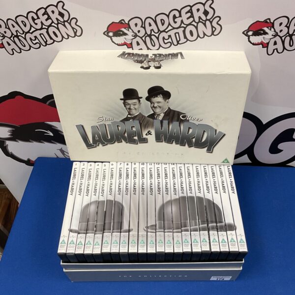 Laurel and Hardy DVD box set, classic comedy collection.