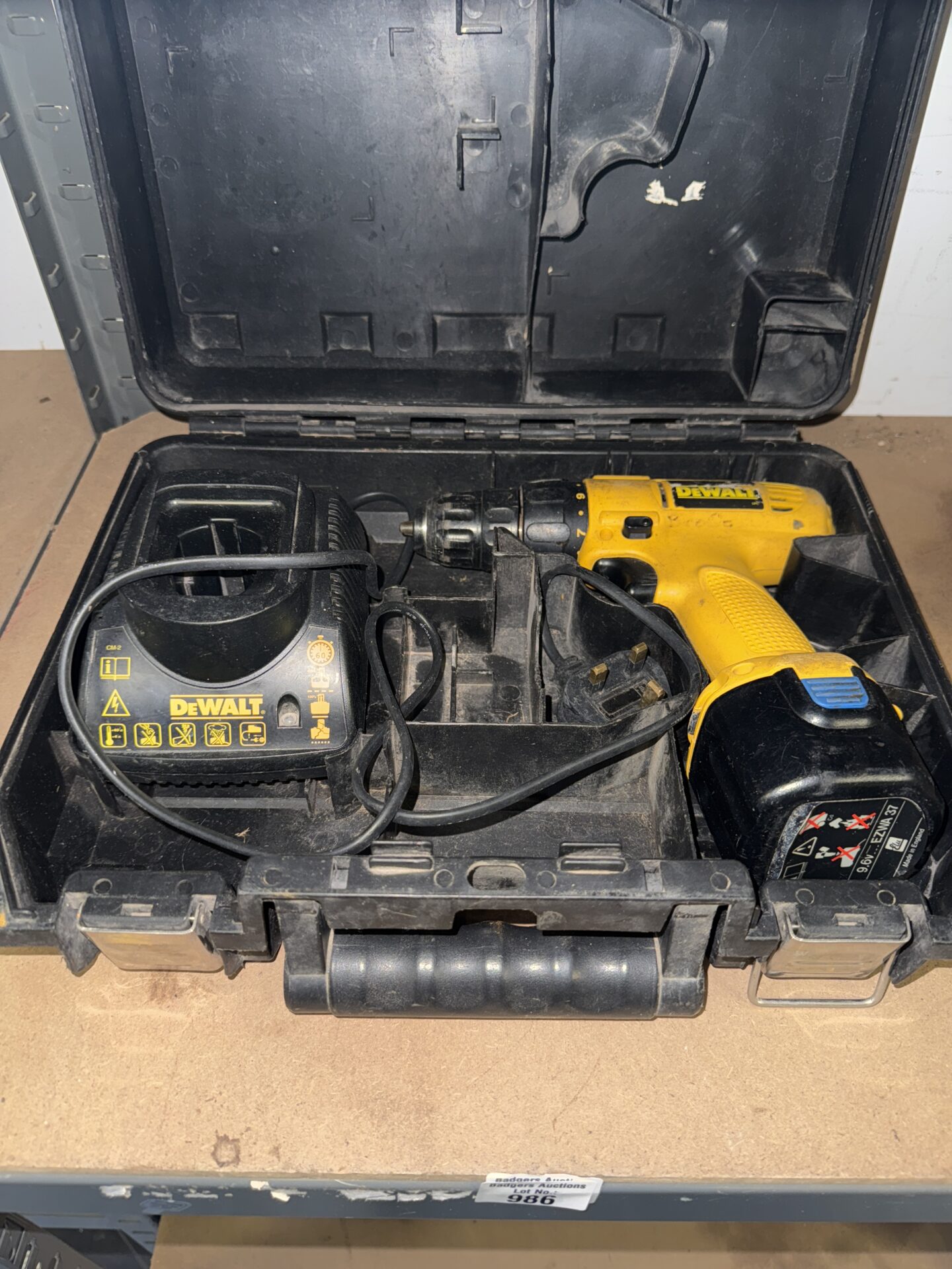 986 Dewalt cordless drill – untested, flat battery