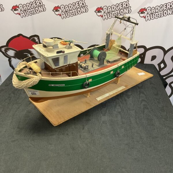 Detailed remote control model of a Boulogne Etaples trawler boat.