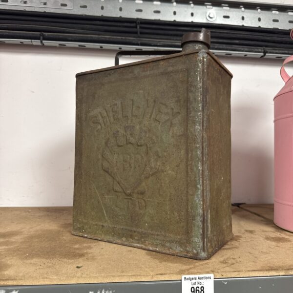 Vintage Shellmex fuel can with original Shell logo.