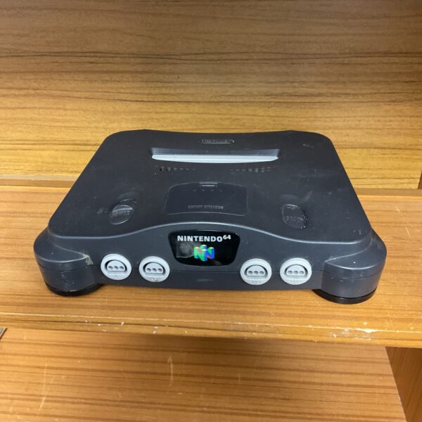 Grey Nintendo 64 console for retro gaming collectors.